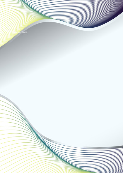 Blue Green and Yellow Flowing Curves Background with Space for Your Text