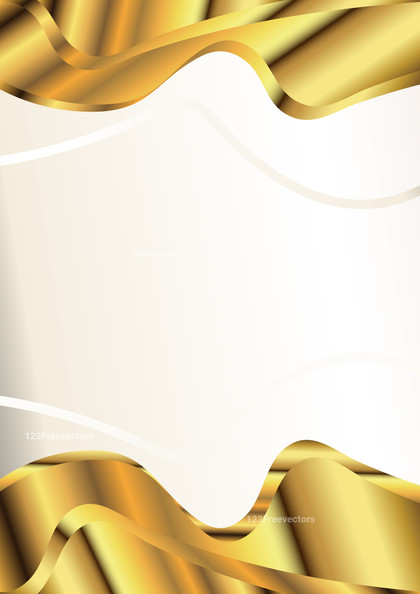 Gold Vertical Wave Background Template with Space for Your Text