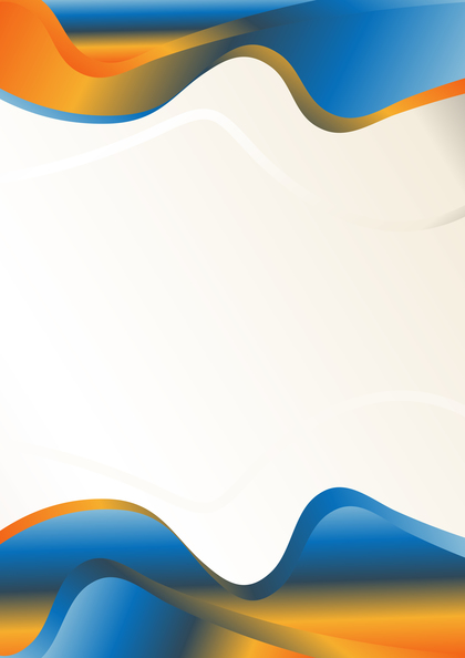 Abstract Blue and Orange Vertical Wavy Background with Space for Your Text Vector Eps