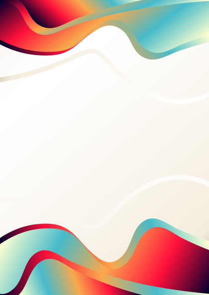 Red Orange and Blue Vertical Wave Background Template with Space for Your Text Design