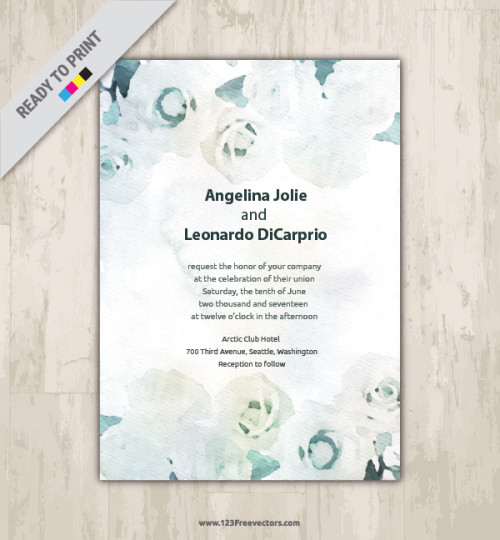 Floral Watercolor Invitation