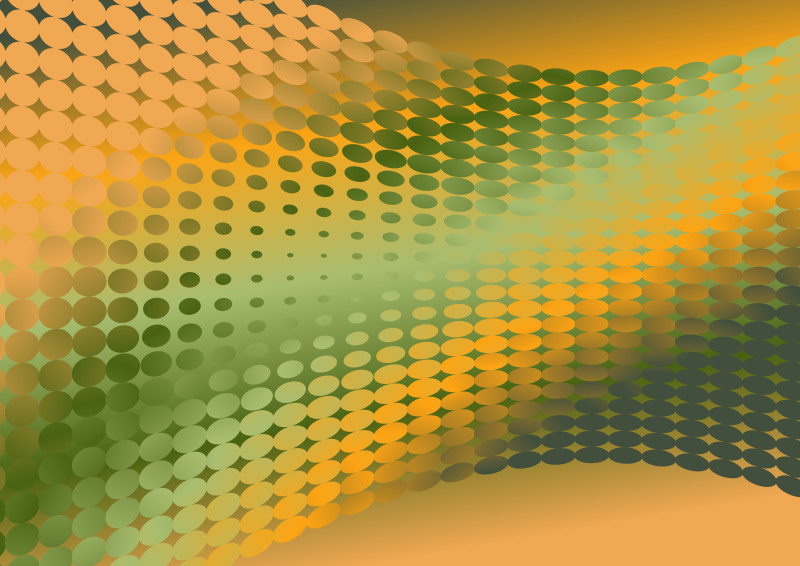 Orange and Green Gradient Halftone Dot Background Design