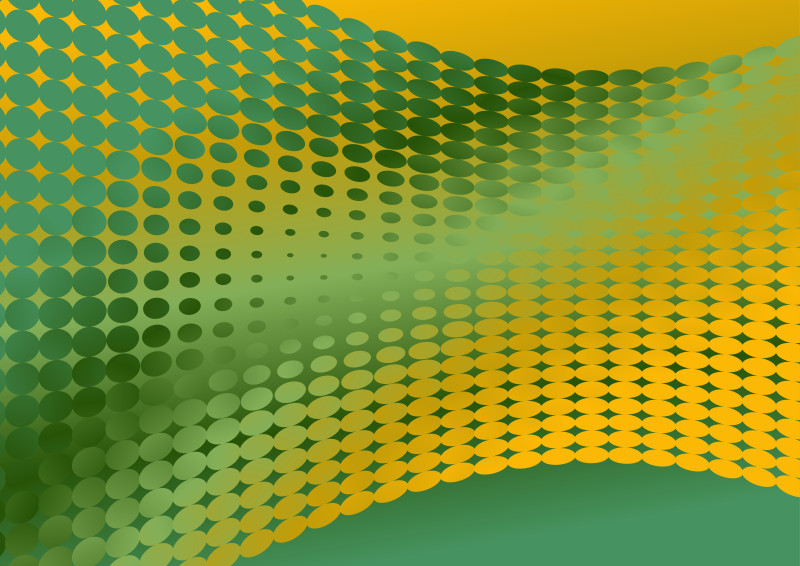 Orange and Green Gradient Halftone Pattern Background Vector Graphic