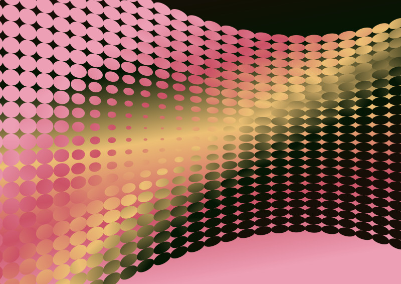 Pink Orange and Black Gradient Halftone Dot Pattern