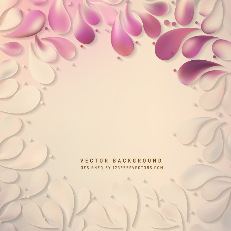Abstract Pink Beige Floral Drops Background