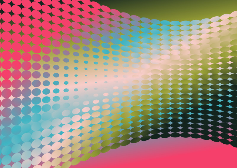 Blue Pink and Green Gradient Halftone Dot Background Design