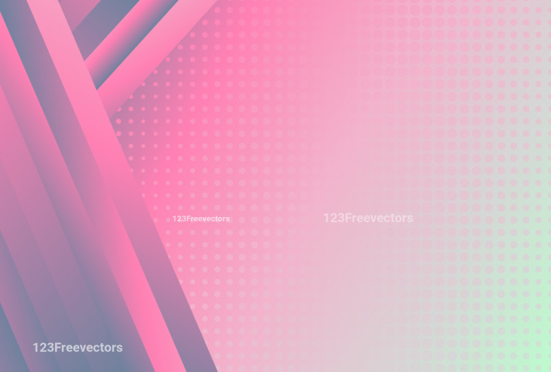 Pink Green and Grey Gradient Halftone Dots Background