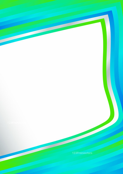 Blue and Green Frame Background with Space for Your Text