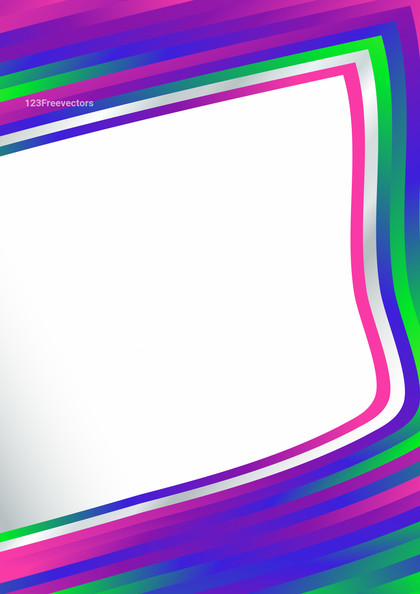 Blue Pink and Green Frame Background Vector Graphic