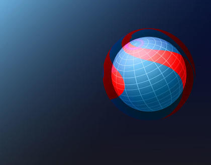 Free Vector Background with Blue Sphere