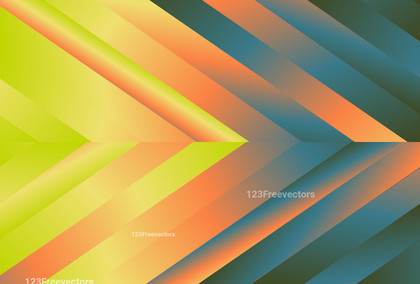 Abstract Blue Green and Orange Gradient Arrow Background Vector