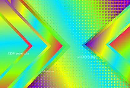 Abstract Colorful Gradient Arrow Background with Dots Design