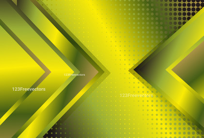 Abstract Green and Yellow Gradient Arrow Dotted Background