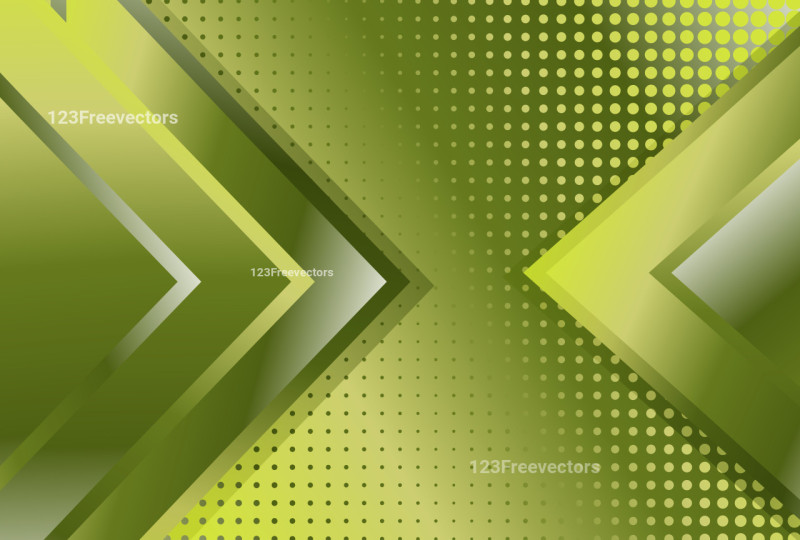 Grey Green and Yellow Gradient Arrow Background with Dot Background