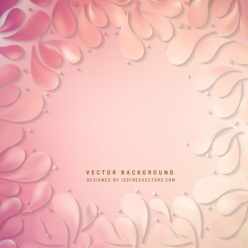 Abstract Light Pink Floral Drops Background
