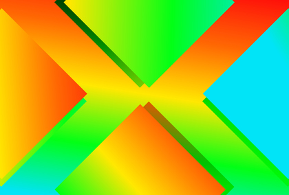 Blue Green and Orange Abstract Gradient Triangle Arrow Background