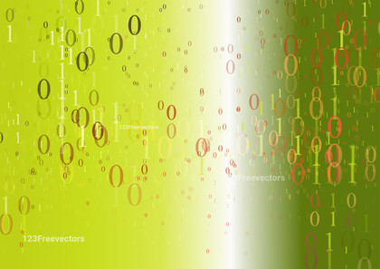 Green and White Gradient Binary Numbers background Vector