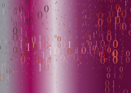 Abstract Pink and Grey Gradient Binary Numbers background