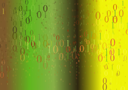 Abstract Green Yellow and Brown Gradient Binary Numbers background