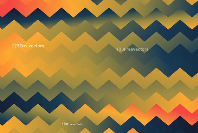 Blue and Orange Abstract Gradient Chevron Background
