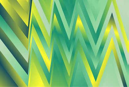 Abstract Green and Yellow Gradient Zig Zag Pattern Background