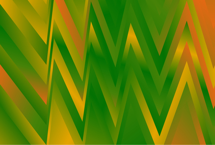Orange and Green Abstract Gradient Chevron Background Vector Graphic