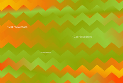 Orange and Green Abstract Gradient Chevron Pattern Background
