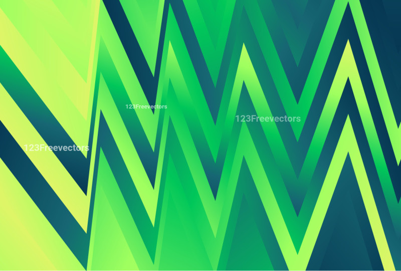 Abstract Blue Green and Yellow Gradient Chevron Background Graphic
