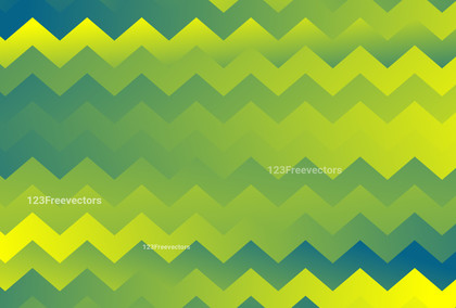 Blue Green and Yellow Abstract Gradient Chevron Background
