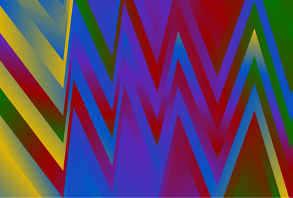Abstract Red Green and Blue Gradient Chevron Zig Zag Background Vector Graphic