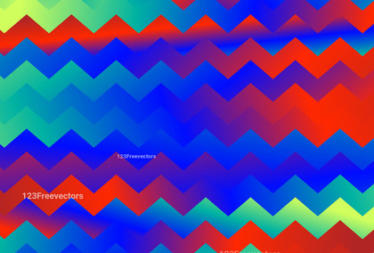 Abstract Red Green and Blue Gradient Zig Zag Background