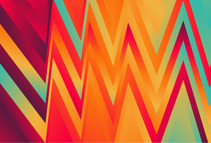 Abstract Red Orange and Blue Gradient Chevron Zig Zag Background