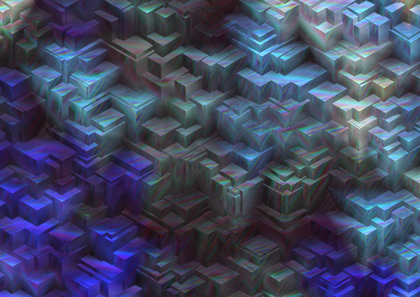 Abstract Dark Blue 3D Cube Shape Background Image
