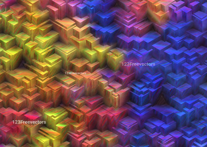 Pink Blue and Yellow 3D Modern Geometric Background
