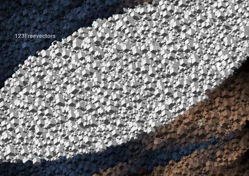 Abstract Blue and Brown Three Dimensional Square Background Image