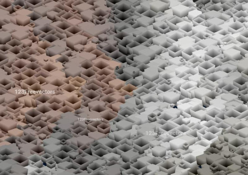 Abstract Brown and Grey Three Dimensional Square Cube Background