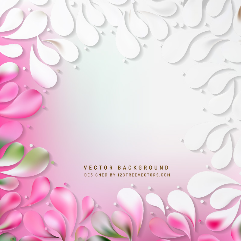 Abstract Pink White Arc Drops Background