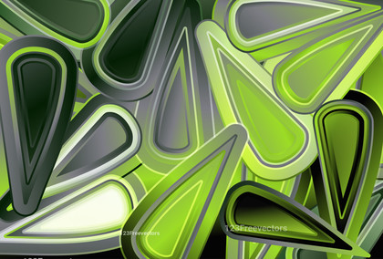 Grey Green and Black Fluid Shapes Background Vector Graphic