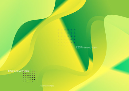 Fluid Green and Yellow Gradient Wavy Background
