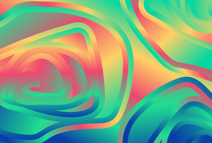 Blue Green and Orange Fluid Color Curvature Ripple Lines Background