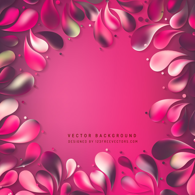 Pink Decorative Floral Drops Background