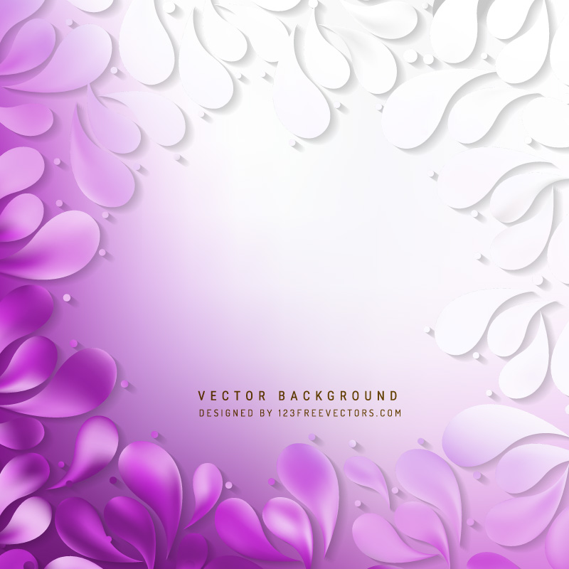 Abstract Light Purple Floral Drops Background