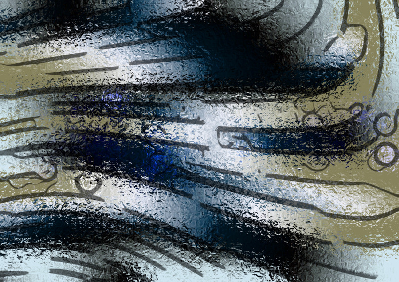 Blue Yellow and Black Abstract Texture Background