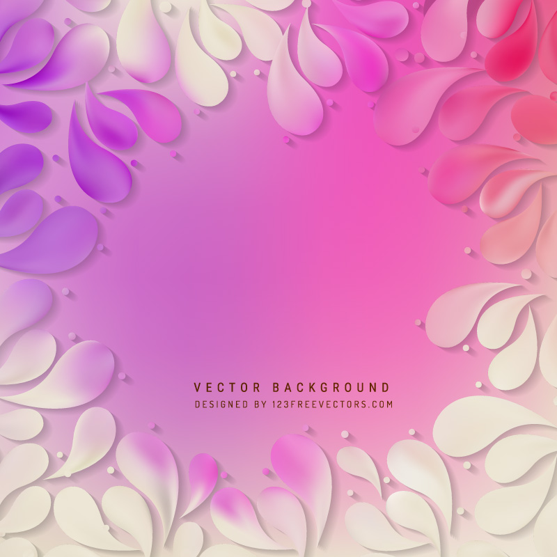 Purple Floral Drops Background