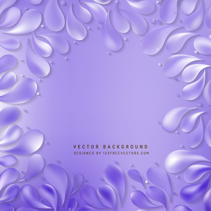 Abstract Violet Floral Drops Background