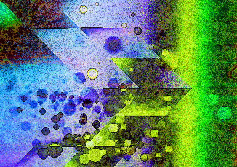 Blue Green and Yellow Abstract Texture Background