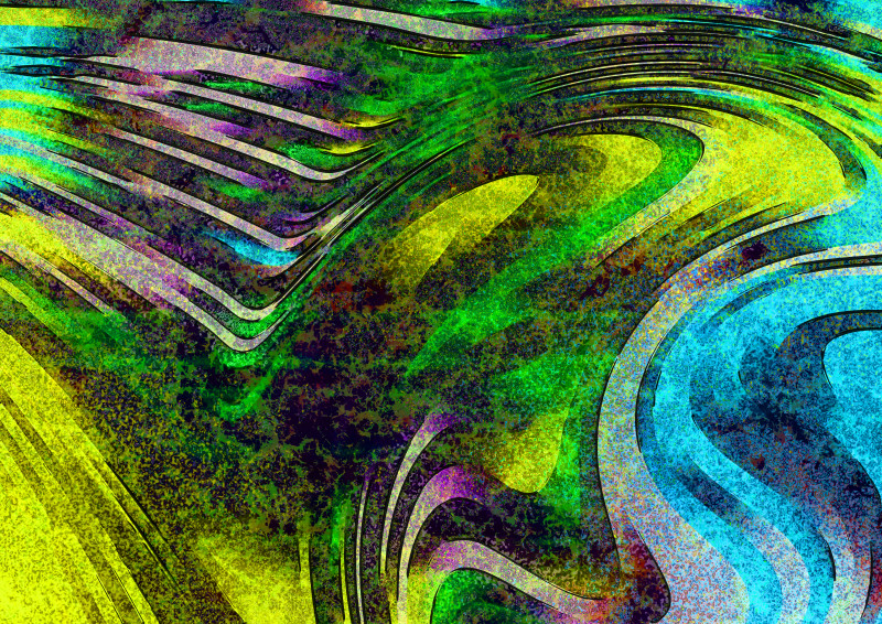 Blue Green and Yellow Abstract Texture Background Image