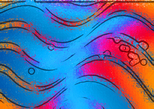 Abstract Pink Blue and Orange Background Texture