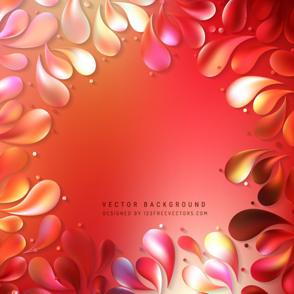 Abstract Red Yellow Arc Drops Background Template
