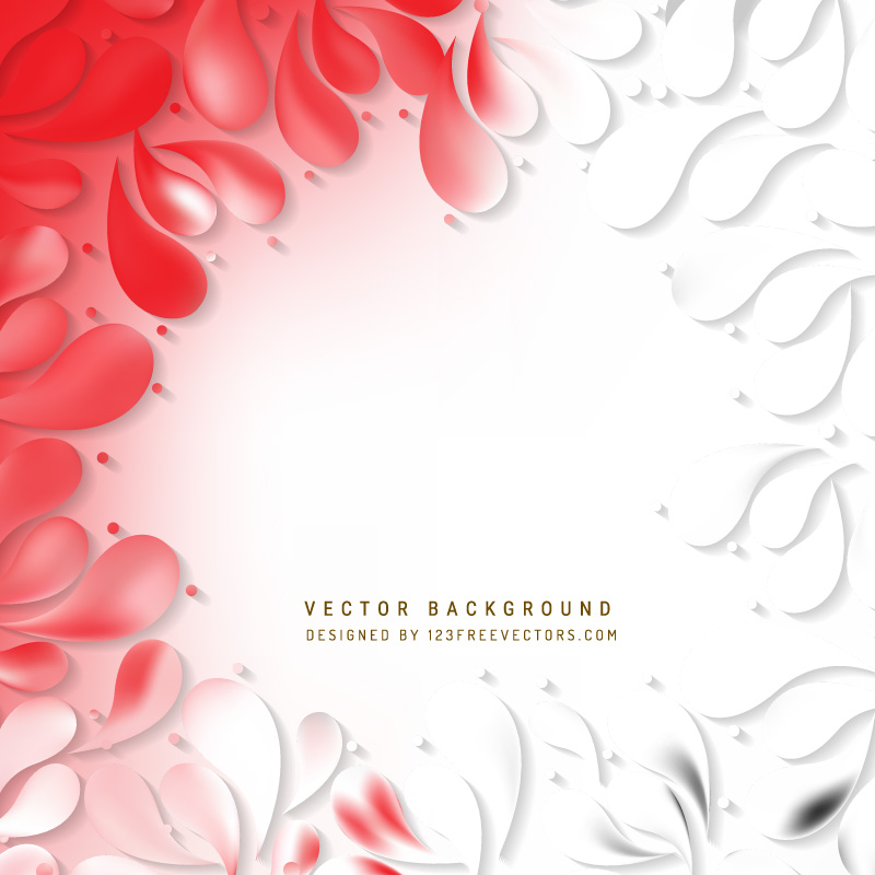 Light Red Decorative Floral Drops Background